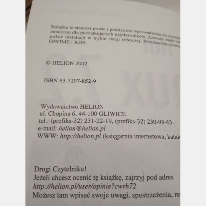 Red Hat Linux 7.2. Jerzy Marczyński
