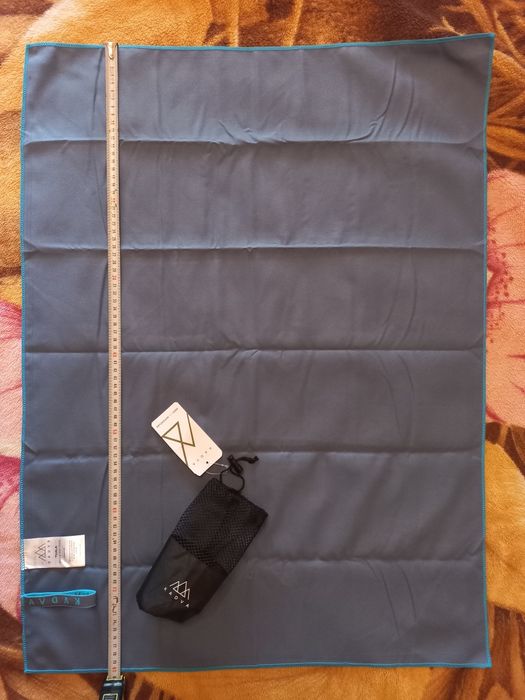 Полотенце микрофибра 80х60 супервпитывающее легкое синее