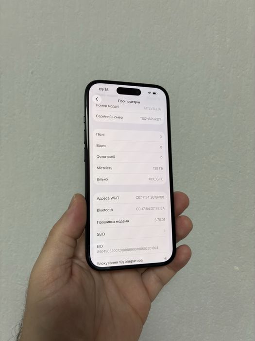 iPhone 15 128gb Black esim