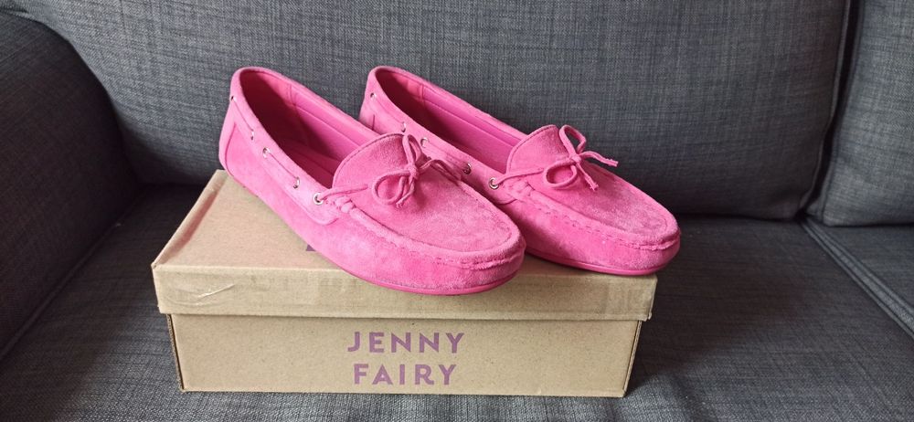 Buty Mokasyny .Różowe.