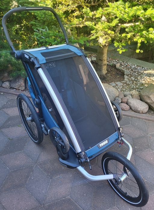 Thule Chariot Cross 1 Majolica Blue PAKIET ZIMA Śpiworek, Jogger