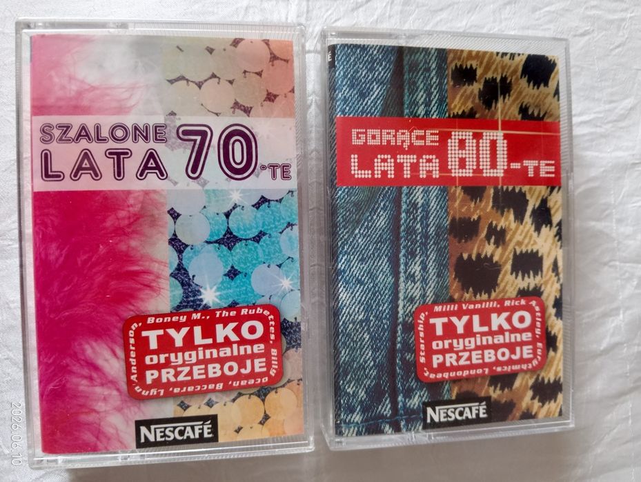 Kasety magnetofonowe muzyka lata  70, 80-te komplet 2 szt