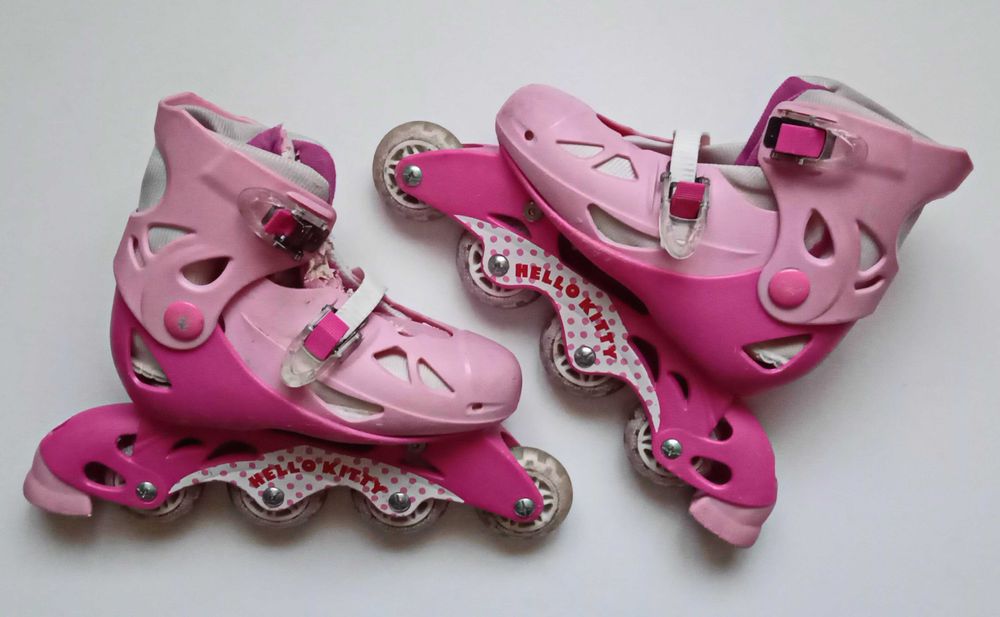 Детские роликовые коньки Hello Kitty регулируемый размер: 13J-3