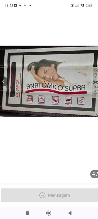 Colchão de cama anatómico, de casal, NOVO