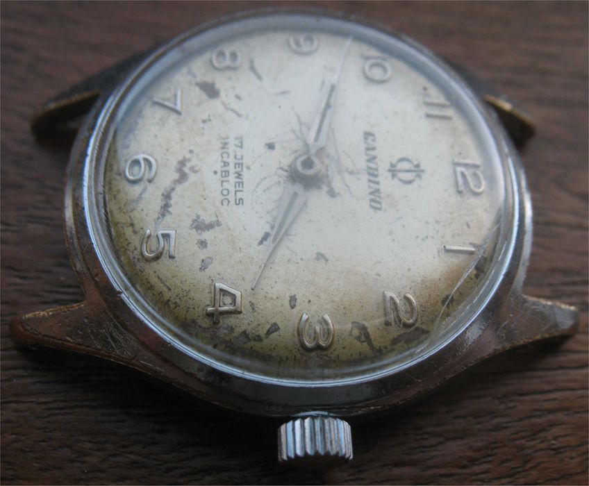 Relógio de Corda Vintage - Candino - 17 Jewels, Incabloc - Swiss Made