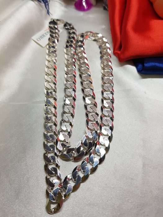 Srebrny łańcuszek splot pancerka srebro 925 długość 60cm