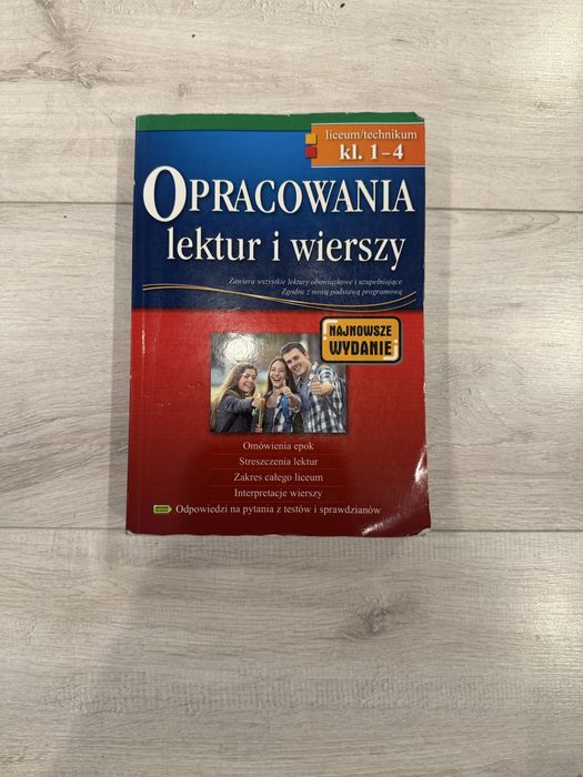 Opracowania lektur i wierszy liceum i technikum klasy 1-4