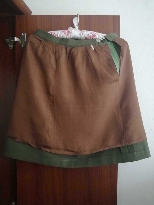 zielona spódnica z podszewką S