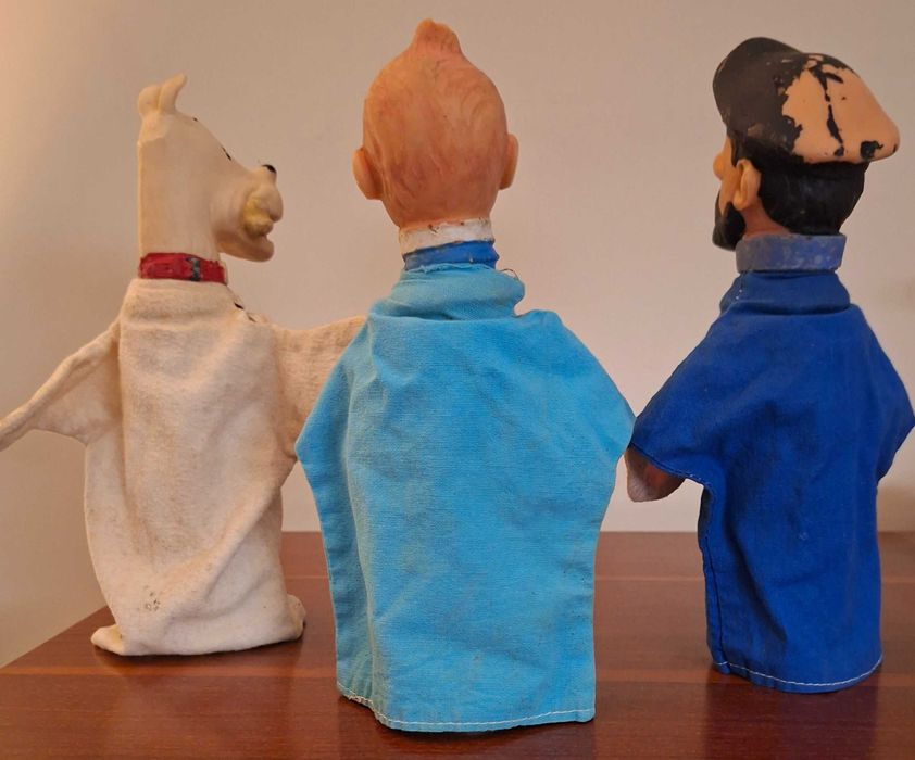 Fantoches de mão Tintin antigos.