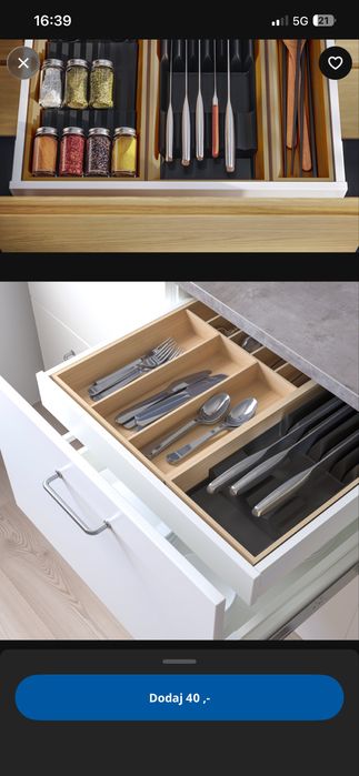 Szuflada maximera 60 oraz front ikea
