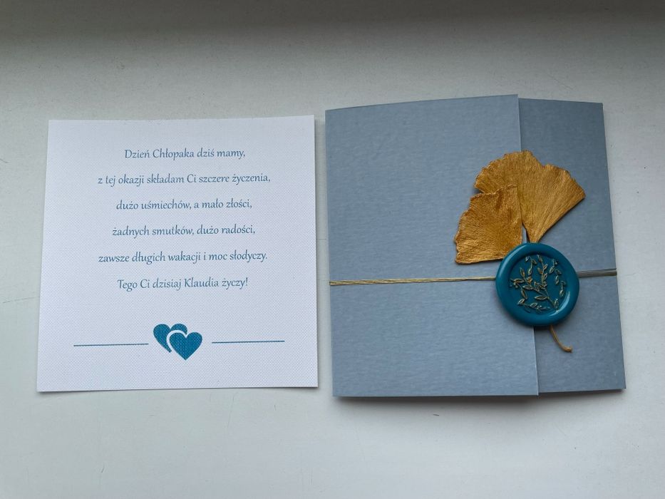 Kartka okolicznościowa zaproszenie ślubne personalizowana  złota basic