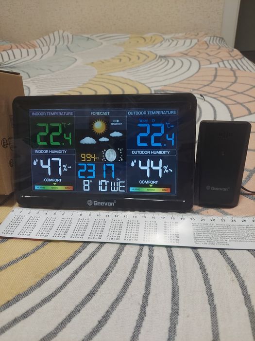 Багатофункціональна бездротова метеостанція Geevon EWT8665