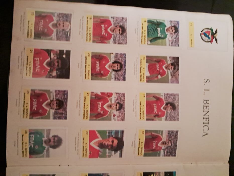 Cadernetas de cromos antigas de futebol