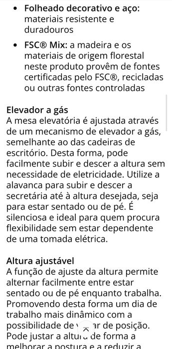 Secretária elevatória LUNDTOFT 40x70 branco