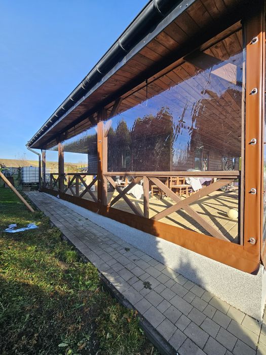 Plandeka na altanke, plandeki do altanki osłona tarasowa okna PVC