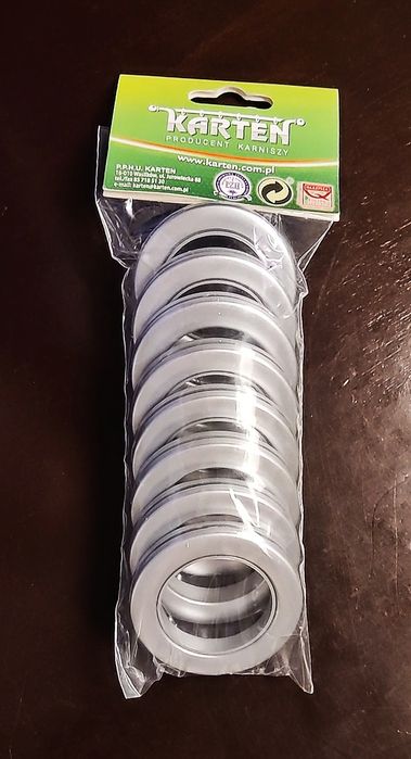 *32 kółka przelotki do zasłon i firan chrom mat.4 kpl ( 4 X 8 szt )