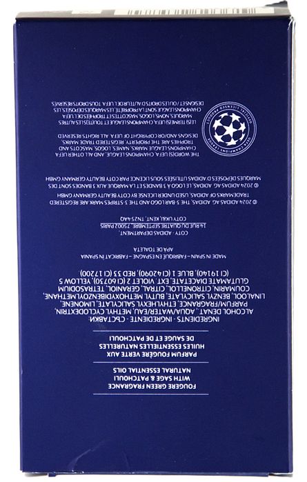 Adidas UEFA Champions League Goal 100 ml. dla mężczyzn.Woda toaletowa.