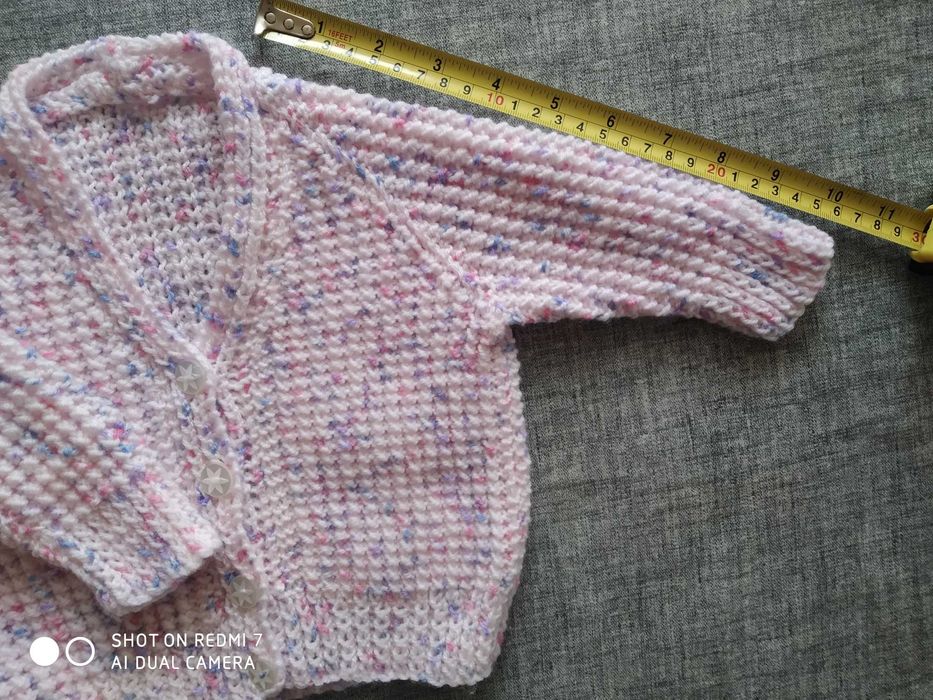 Sweterek niemowlęcy dla dziewczynki rozm 62-68cm[3-6mies]
