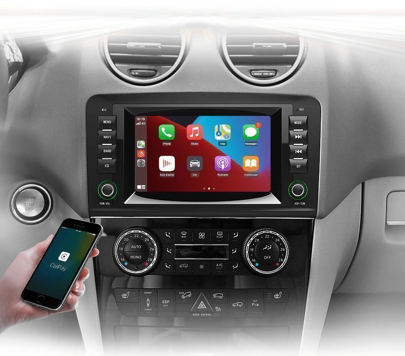 Mercedes ML W164 GL X164 – Radio Android 15 7" CarPlay Android Auto 2GB/32GB GPS Nawigacja Stacja Multimedialna WiFi Bluetooth DSP PL