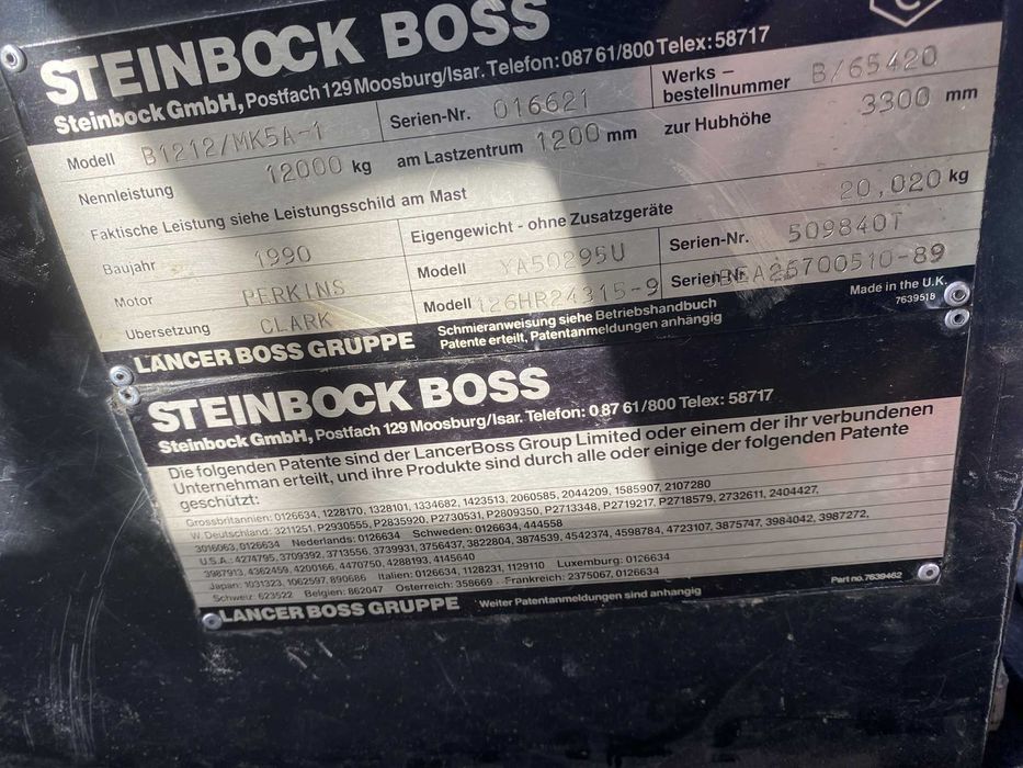 Wózek widłowy SteinBock boss b1212/mk5a-1