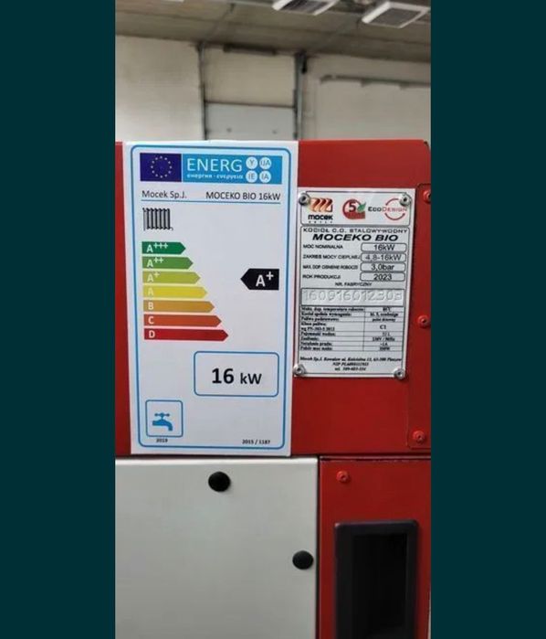 Kocioł na pellet, kotły Mocek 16kW, piec drewno promocja dotacja ZUM