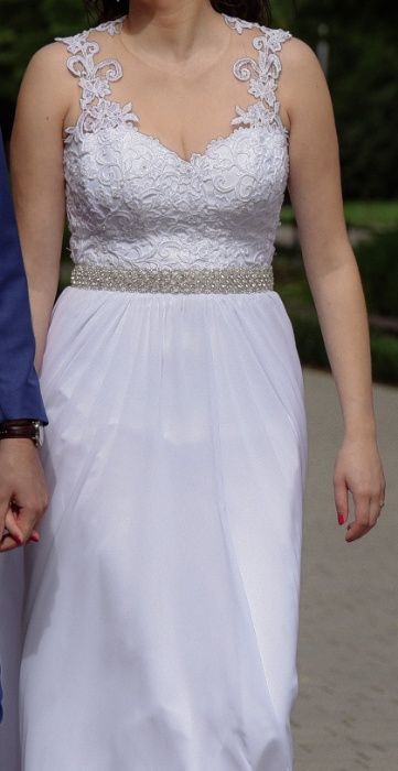 Suknia ślubna muślinowa