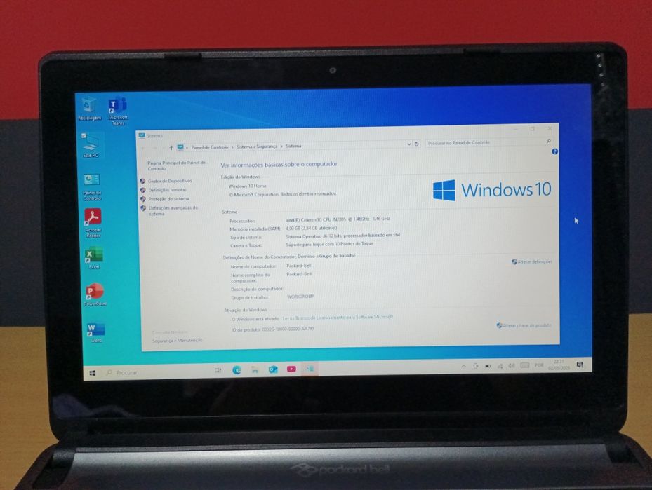 Packard Bell Easynote touchscreen