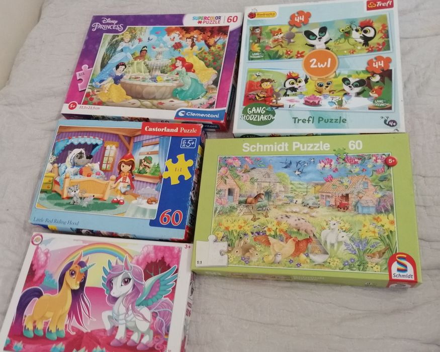 5 x puzzle dla dzieci