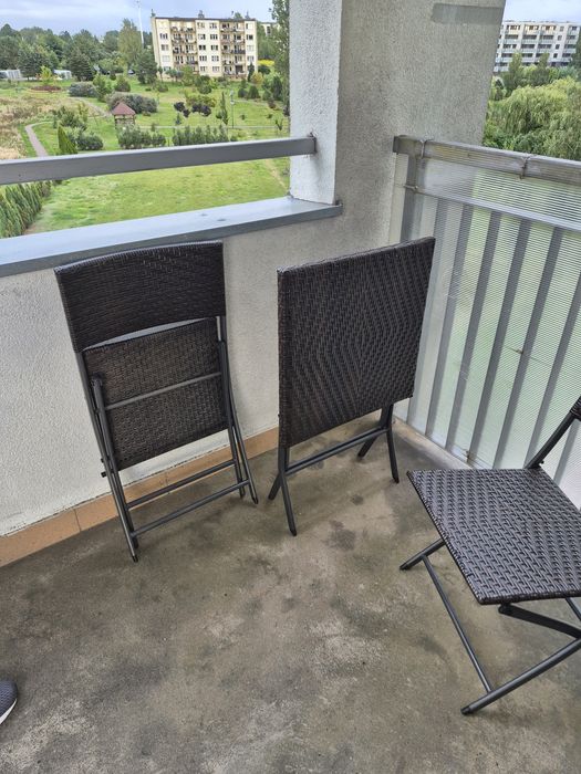 Meble balkonowe brązowe