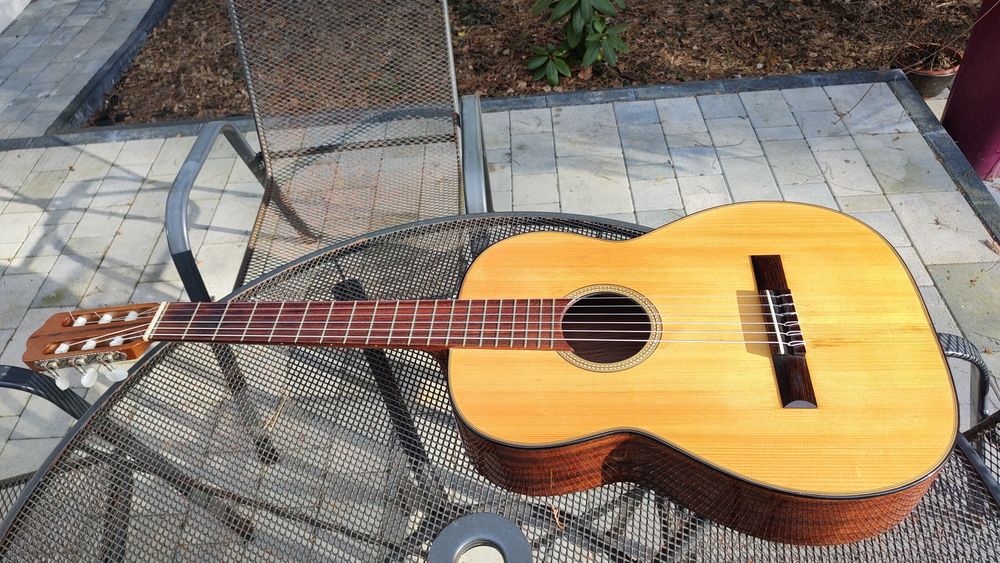 Höfner (?) Germany 70s Piękna gitara klasyczna Palisander lity świerk
