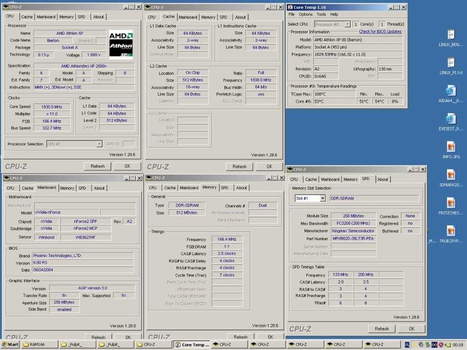 Retro M7NCDU + cpu + ram + 2500+  socket A