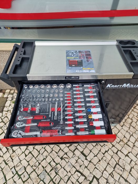 (Pormação )Carrinho de ferramenta de 7 gavetas completas XXXL novo