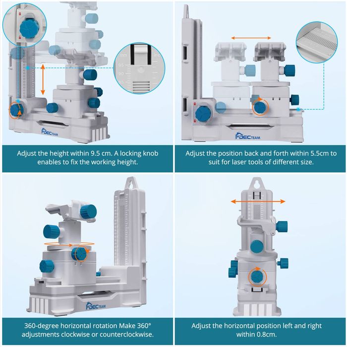 Магнітний кронштейн для лазерного рівня + з прищіпкою,Huepar,DecTeam