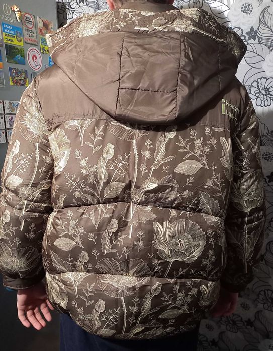 Жіноча зимова куртка+ в подарунок пухнасті рукавиці