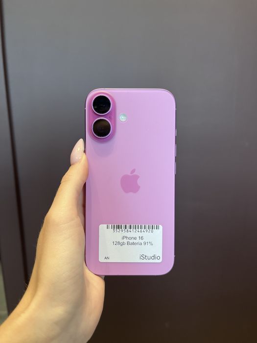 iPhone 16 128GB Różowy | Bateria 91% | Rozliczymy Twój iPhone | Gwarancja 12 mies.