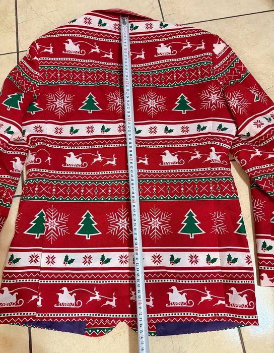 Червоний новорічний піджак бренду OppoSuits, модель "Christmaster" розмір 50