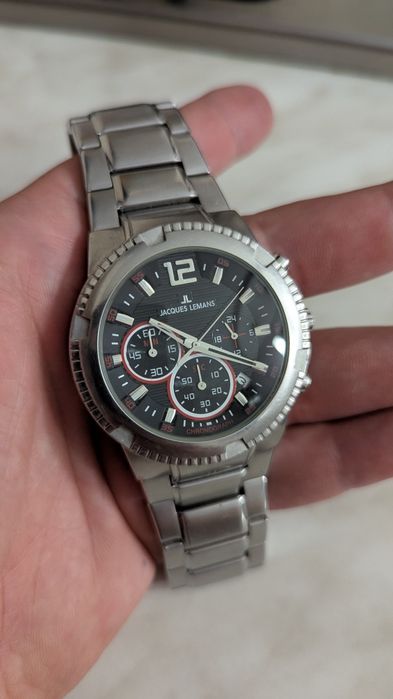 Часы Jacques lemans 1-1455 chronograph, годинник хронограф