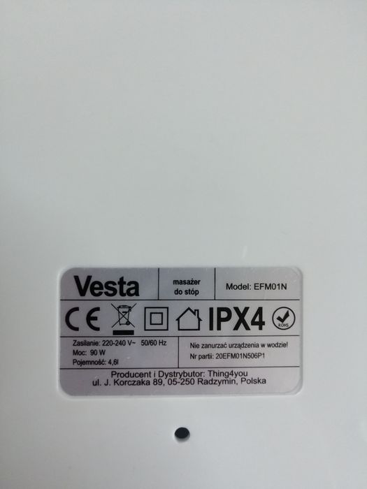Masazer do stóp Vesta