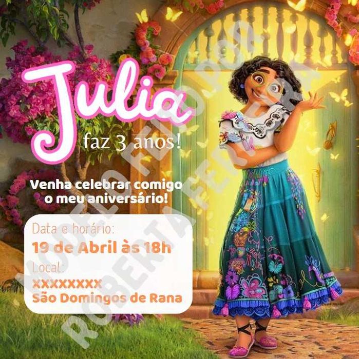 Convites Digitais temáticos para festas de anos, batizado e mais!