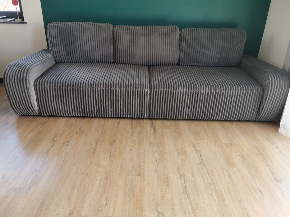 SOFA 4 os 300 cm z funk.spania antracyt z Agata Meble