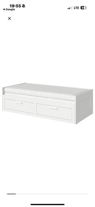 2 szt Ikea BRIMNEAS leżanka łóżko rozsuwane podwójne 80 - 160 x 200 cm