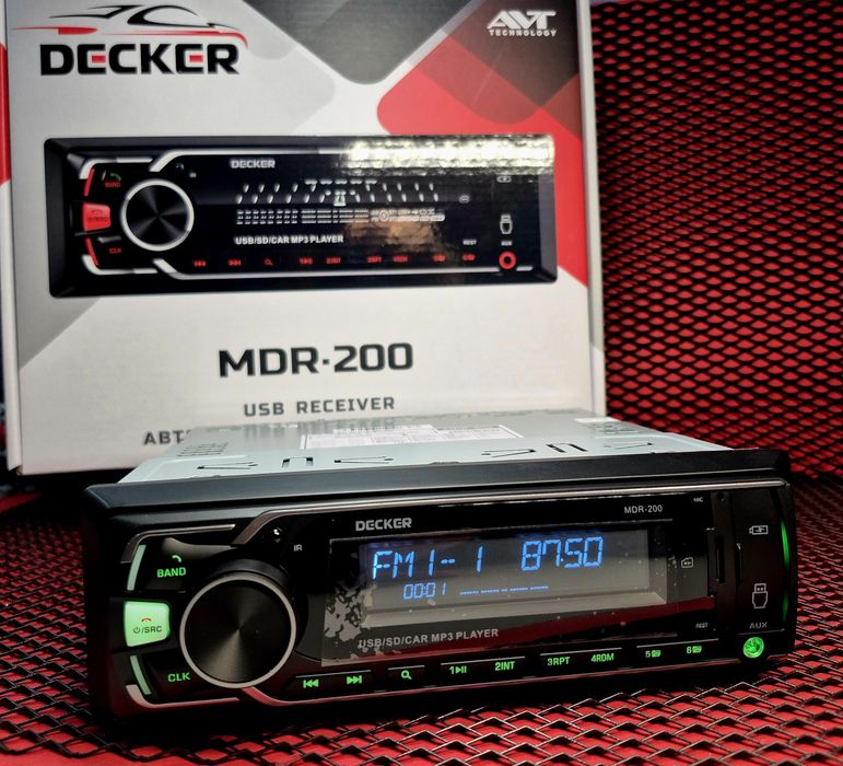 Автомагнітола Decker  MDR 200 з вбудованим підсилювачем  D класу 6×100