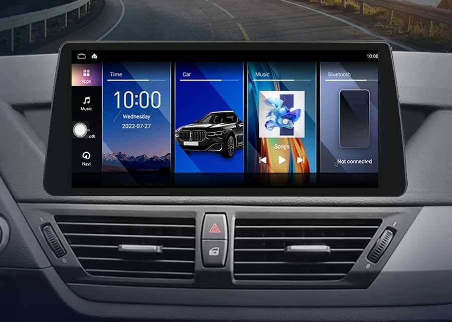Rádio 4G p/ BMW X1: CarPlay, Android Auto GPS BT (4/64GB) NOVO