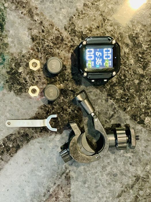 Monitor de pressão de pneus para moto, mota ou bicicleta