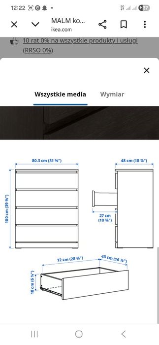 Komoda ikea przerobiona