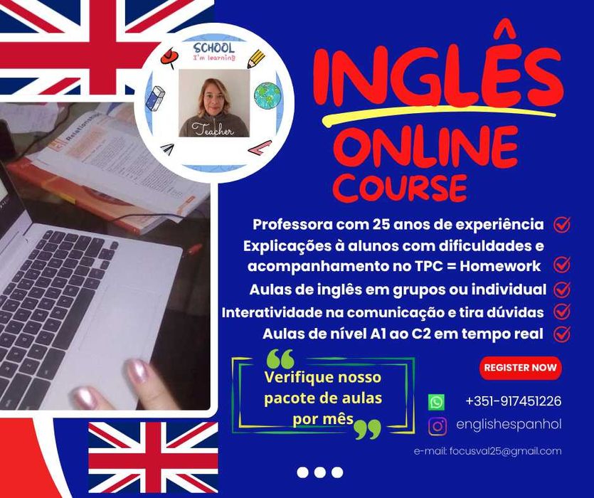 Curso de Inglês e Explicação Online