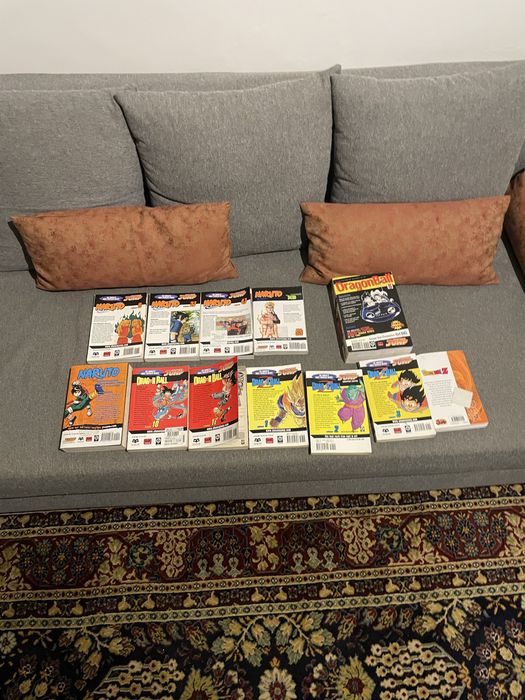 Mangás diversos de Naruto e Dragon ball