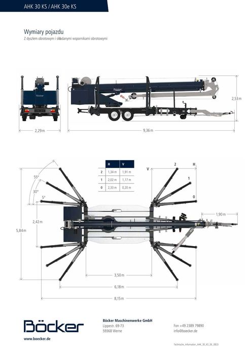 Dźwig dekarski Böcker Ahk 30 KS Żuraw ciesielski