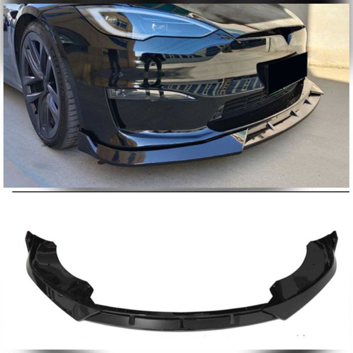 Сплиттер бампера Tesla Model S Модел С диффузор спойлер губа cплiтер