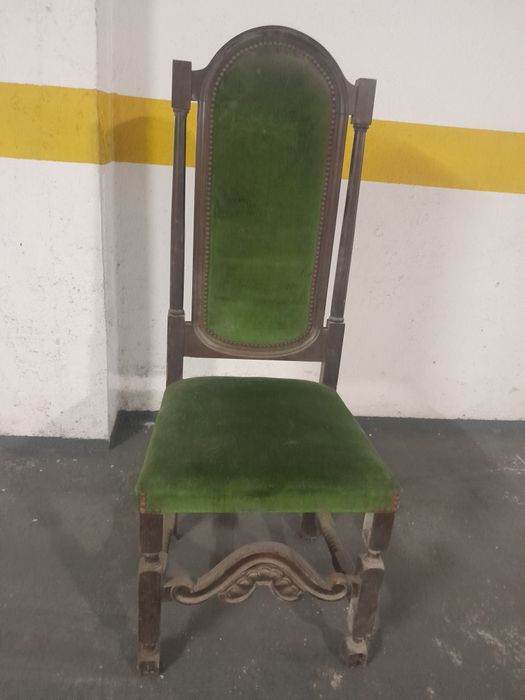 Cadeira veludo verde